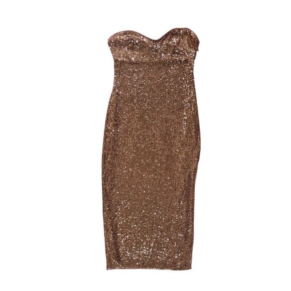MAJORELLE Maizie Midi Dress in Rose Gold - Picture 2 of 11